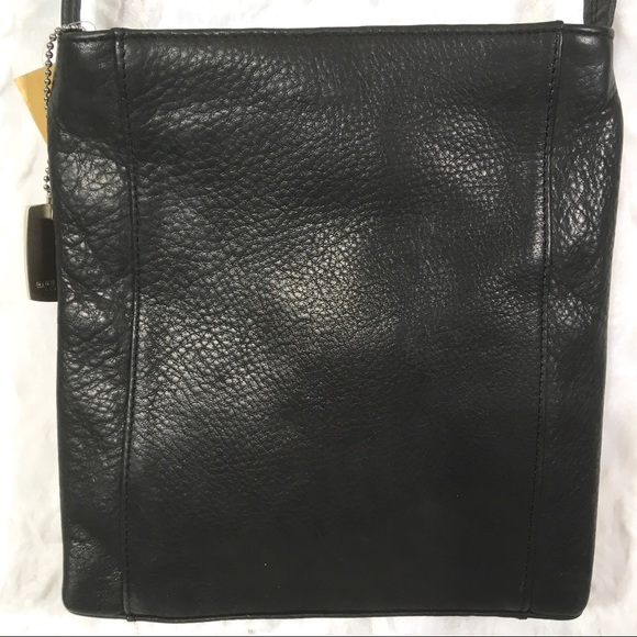 New! Nine West Black Leather Satchel Shoulder Bag - Picture 2 of 6